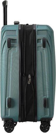 Валіза Beibye з жорсткою оболонкою, TSA-замок, подвійні колеса, розширення, темно-зелений (76 см)