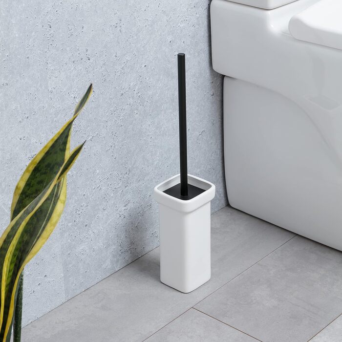 ТАТАЙ Щітка для унітазу | Міцна та довговічна | Сучасний дизайн | 12 x 12 x 38 см – Ecohome (Nero Bürste)