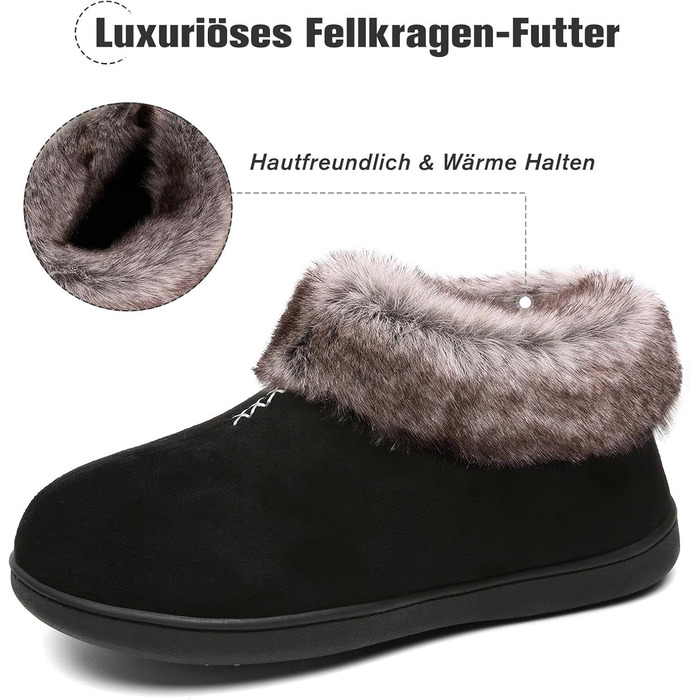 Жіночі теплі халапи з піною пам'яті Mishansha - чорний, розмір 36-43