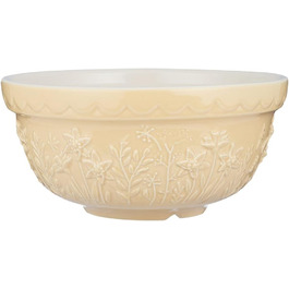 Mason Cash Stoneware Mixing Bowl 21 cm | Daffodil | 2 L | Dough bowl for bread dough, cake dough or pizza dough | made of high-quality, chip-resistant stoneware | large dough bowl