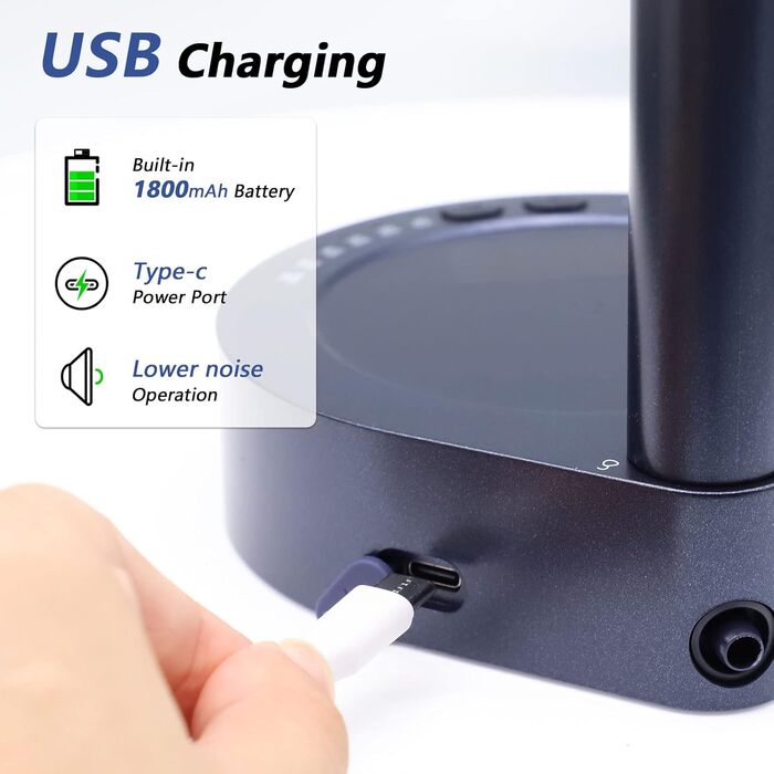 Автоматичний електричний диспенсер для води з USB, 7 рівнів дозування, портативна помпа для пляшок для дому та кемпінгу, синій