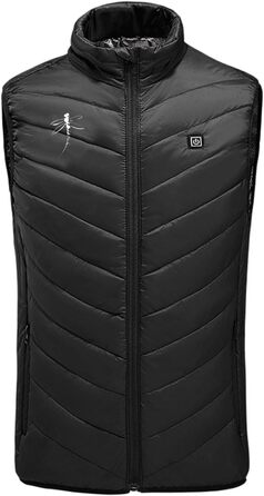 Обогреваемая жилетка для мужчин и женщин, 9 зон обогрева, для активного отдыха, туризма, катания на лыжах, 4XL, черный