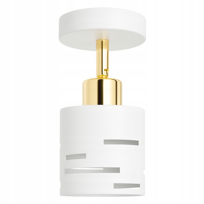 Настінний світильник 2в1 та підвісна стельова лампа E27, біло-золотий гламур