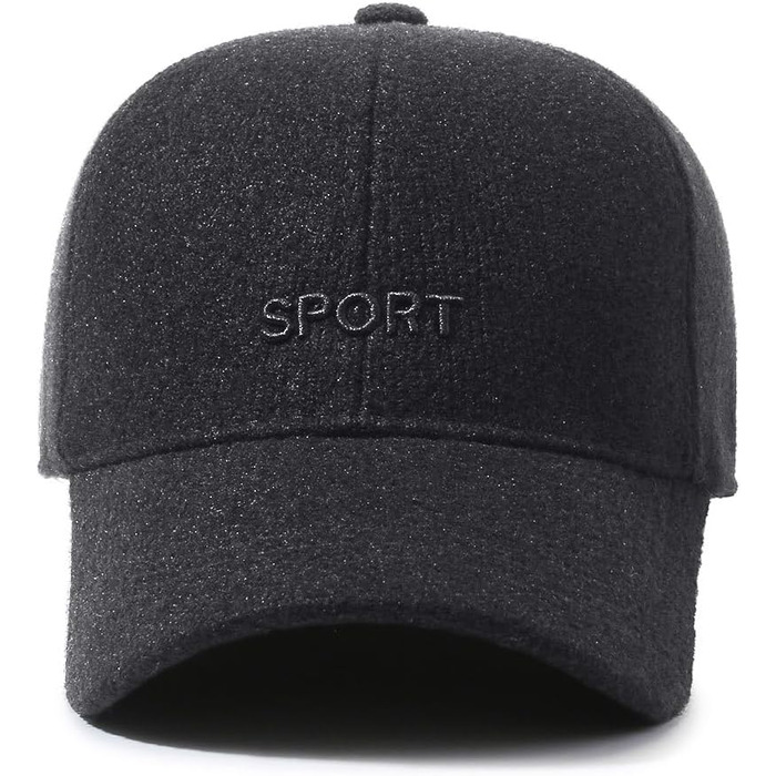 Кепка бейсболка чоловіча YAMEE зимова з відкидним навушником, тепла шапка-кепка на осінь/зиму, універсальний розмір (2245/Сірий)