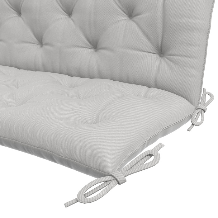 М'яка подушка для садових меблів Outsunny на 3 особи, 150x98x8 см, з ремінцями, підходить для гамаків-гойдалок Hollywood, світло-сірого кольору.