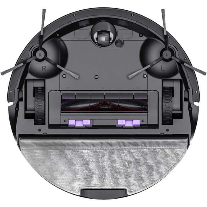 Робот-пилосос EUREKA E10s 2.Gen з вологою тканиною + станція самоочищення (4000Pa, автовизначення килима, підйом мопа, LiDAR-навігація, ідеально проти шерсті тварин, керування через додаток/голос) чорний