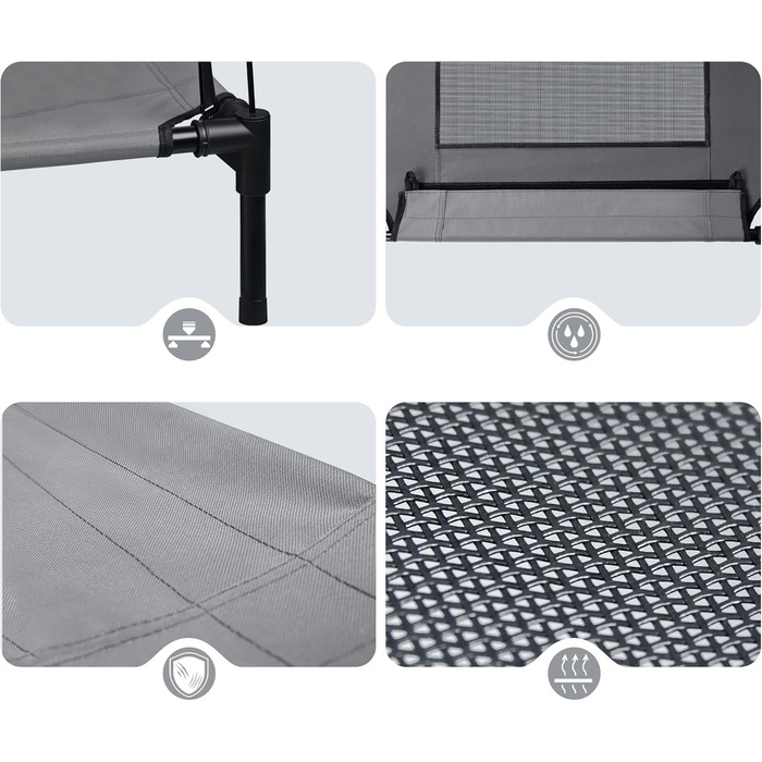 Ліжко для собак з балдахіном, лежанка для тварин Outdoor 2 в 1, софа для собак, піднята лежанка для котів та собак великих та маленьких порід, 122x92x102 см