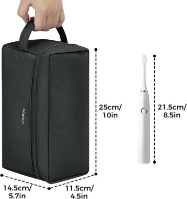 Чоловіча дорожня косметичка ECOHUB Kuturbeute, водонепроникна, з відділенням для мокрого/сухого, армійного кольору (L)