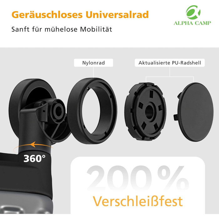 Чемодан ALPHA CAMP XL з алюмінієвим каркасом та полікарбонатною оболонкою, 93л, з TSA замком, 77x36x40 см