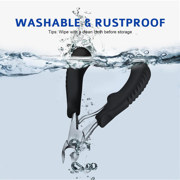 Кусачки для нігтів Kaasage Podologen для товстих нігтів з хірургічної сталі, професійні для манікюру чоловікам, жінкам та літнім людям