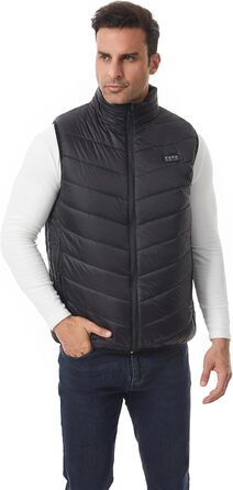 Обогревна жилетка Monave для чоловіків та жінок. Жилетка з підігрівом, 3 режими, для мотоцикла, кемпінгу, катання на лижах, повсякденного носіння та роботи на відкритому повітрі. Чорний колір. (Powerbank не входить до комплекту)