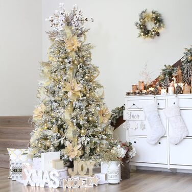 Набір прикрас для ялинки Sea Team 60 мм (30 шт.) — золоті кулі з малюнком та блискітками