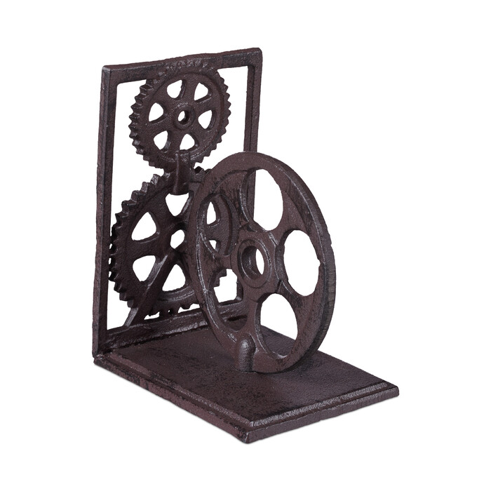 Relaxdays Retro Cast Iron Bookend