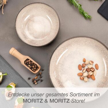 Набір посуду Moritz & Moritz VIDA на 12 осіб (36 предметів) - сучасний керамічний посуд для ресторану, мікрохвильовки та посудомийної машини