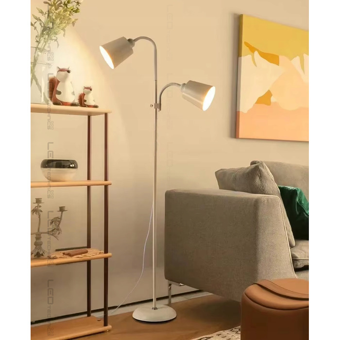 Підлогова LED-лампа Technics, регульована, 170 см, цоколь E27, 20 Вт, білий/коричневий