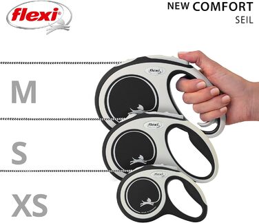 Рулонна стрічка Flexi Comfort - 5 м (Чорний, M 5м-20кг)