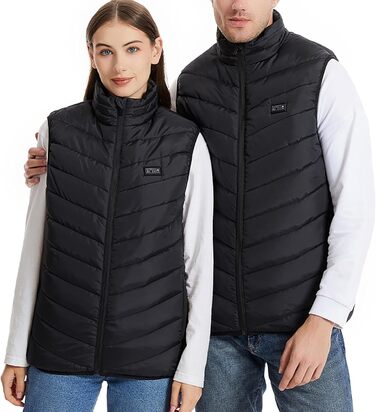 Електрична гріюча жилетка для жінок та чоловіків, USB, чорний, S-5XL