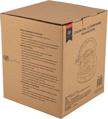 Чайник-заварник Karl Hausmann Induktion 3L з автоматичним свистком, нержавіюча сталь, для всіх типів плит