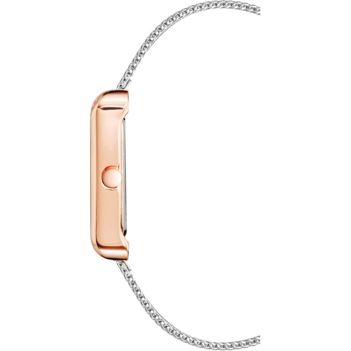 Жіночий годинник Nine West з металевим плетенням (Mesh Bracelet) у кольорах срібло та рожеве золото