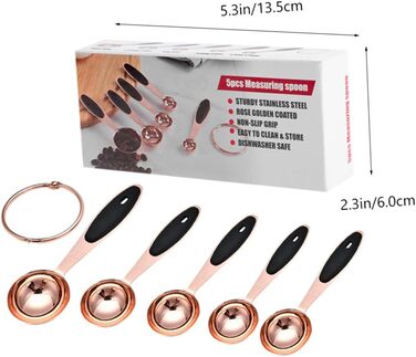 MAGICLULU 3 Sets Rose Gold Measuring Spoons, Measuring Cups, Scoops, Grill Plate, Baking Mold, Cocktail Spoon, Measuring Spoon, Kitchen Baking Utensils, Kitchen Accessories, Stainless Steel