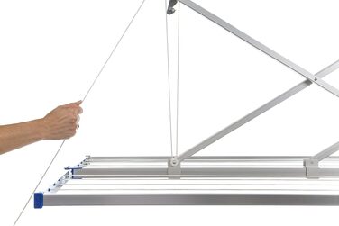 Стельова сушарка для білизни stewi Deckentrockner Libelle XL Blackline (Сріблястий/Синій)
