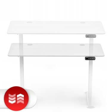 Електричний стіл з регулюванням висоти Hell's Chair White, 120x60 см