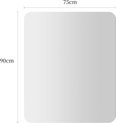 Дзеркало настінне прямокутне без рами 75x90 см для ванної, спальні, вітальні