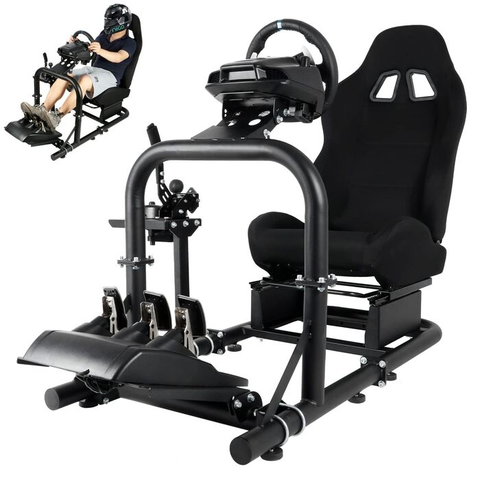 Ігровий кокпіт-симулятор Dardoo Racing з сидінням для керма Logitech G29 G923, Thrustmaster T300RS, Fanatec (PS4, PC)