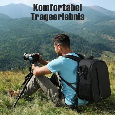 Професійний фоторюкзак Kamerarucksack для DSLR/SLR камер, об'єктивів та штативів - водонепроникний, унісекс