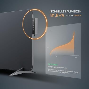 Інфрачервовий обігрівач BR Bringer 450W з Wi-Fi, термостатом та пультом, для дому та офісу (чорний)