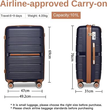 Чемодан подорожей British Traveller 76 см, великий, з жорсткою оболонкою, з TSA-замком, 28