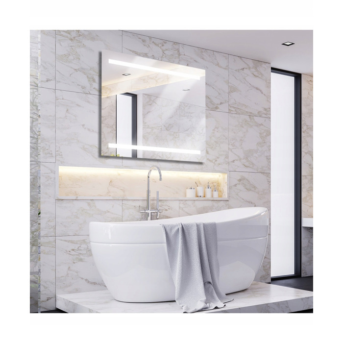 LED-дзеркало у ванну кімнату 80x60 з сенсорним вимикачем