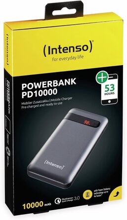 Powerbank Intenso Powerbank PD 20000 - акумулятор зовнішній, 20000mAh, Power Delivery, Quick Charge 3.0, для смартфонів, планшетів, MP3-плеєрів, цифрових камер, сірий