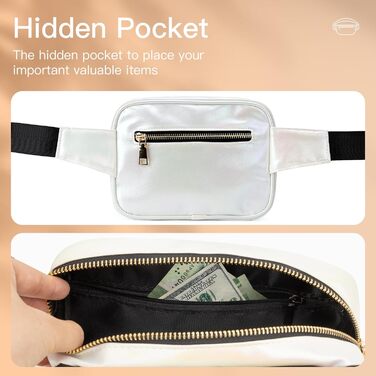 Жіноча бананка Jueachy: водонепроникна сумка через плече з ромбовим візерунком, 4 відділення на блискавці, для активного відпочинку та фестивалів