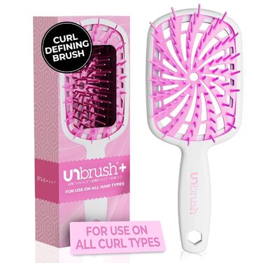 Щітка для волосся FHI Heat UNbrush Plus – для кучерявого волосся, розплутування, 84 гнучкі щетинки, Bubble Gum
