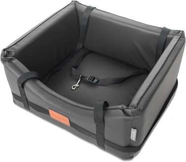 Автомобільний лежак для собак Mayaadi-Home з штучної шкіри, 50x45 см, темно-сірий