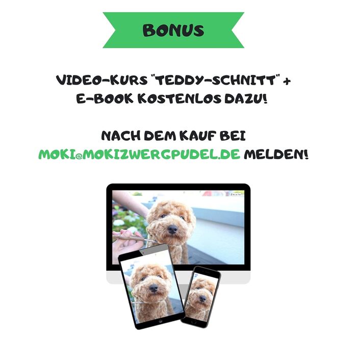 М'яка щітка для собак Moki Bär, ідеальна для пуделів та чутливих тварин. Без вискубування шерсті, маленька упаковка (1 шт.)