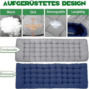 Розкладне ліжко ZIKEBTUY для кемпінгу та відпочинку: міцне, з матрацом, 200 кг, 190x71x36 см