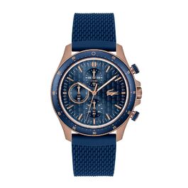 Годинник чоловічий Lacoste Neo Heritage Chronograph (синій) з браслетом з нержавіючої сталі або силікону