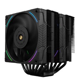 Кулер для процесора Thermalright Phantom Spirit 120 EVO, 7 теплових трубок, 2 PWM вентилятори, 2150 RPM, сумісність з AMD AM4/AM5 та Intel LGA 115X/1200/1700/1851/20XX, чорний