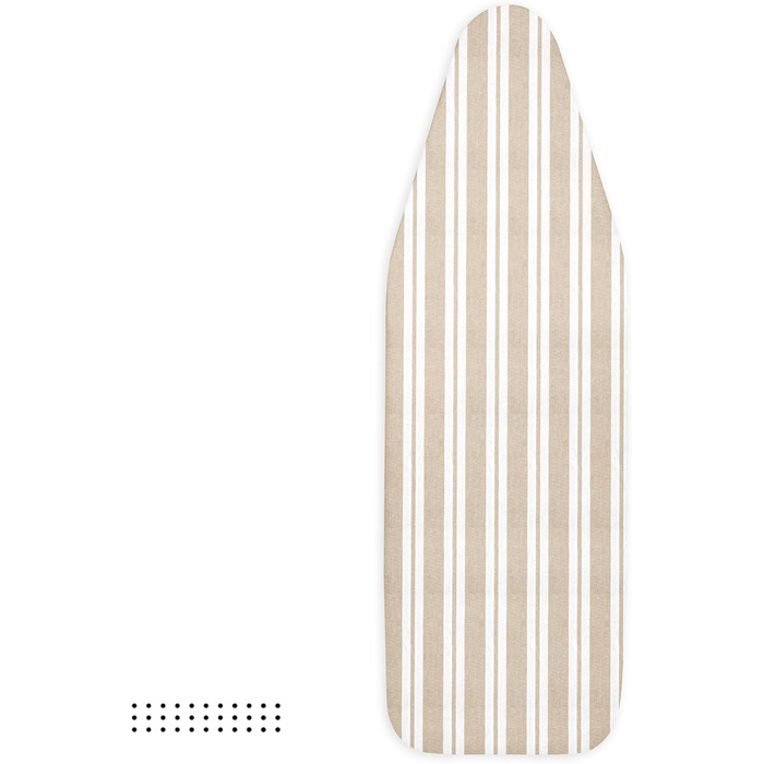Чохол для прасувальної дошки Encasa XO Franca Beige Streifen 125x39 см, товстий, еластичний, термостійкий, бежевий в смужку
