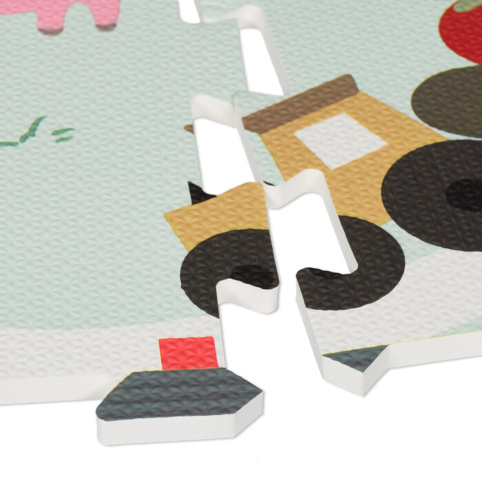 Relaxdays Puzzle Mat Farm