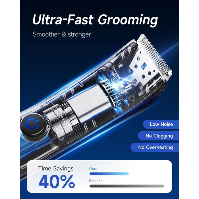 Електричний триммер для чоловічих інтимних зон VIKICON з LED-підсвічуванням, водонепроникний, для тіла та гоління, акумуляторний, чорний