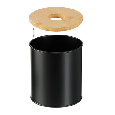 Relaxdays Cosmetic Container 2 l with Bamboo Lid