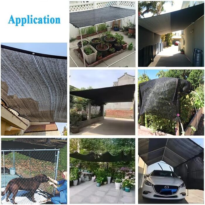 Vocray Shade Net 2X4.5 M, Shade Net with Eyelets, Lightweight and Durable Shading Net, 90% UV Resistant Sun Sail for Garden, Balcony, Terrace, Pergola, Greenhouse and Outdoor Area