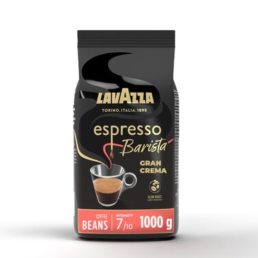 Кава в зернах Lavazza Espresso Barista, суміш Арабіки та Робусти, інтенсивність 9/10, середній обсмал, 1 кг
