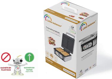 Електричний вафельниця LITTLE BALANCE 8384 Speed Waffeln - для приготування бельгійських вафель, 1400 Вт, сріблястий металік