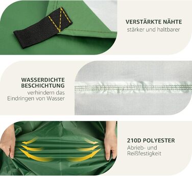 Намет Overmont 3x3 м, Тент, Сонячний Павільйон, Багатофункціональний, для відпочинку на природі, 6 кілочків та 6 мотузок