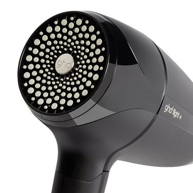 Фен для подорожей ghd Flight+ – Чорний, складаний, потужний, з чохлом, подвійне напруження (120V/240V), для всіх типів волосся. Нова модель
