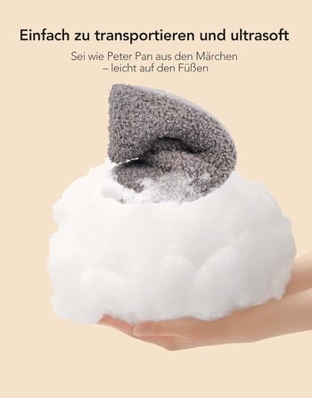 В'язані домашні тапочки VeraCosy з піною-пам'яттю та флісовою підкладкою, сірі, 38/39 EU